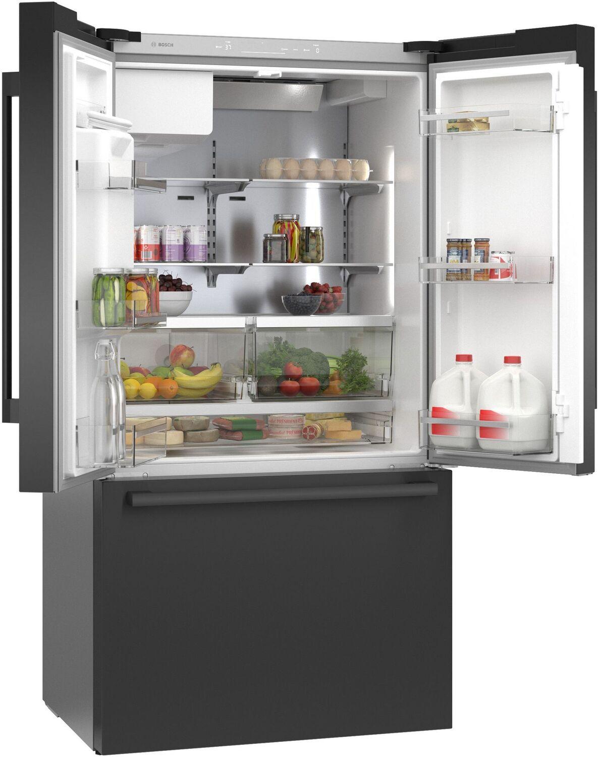 Bosch B36CD50SNB 500 Series French Door Bottom Mount Refrigerator 36" Black Stainless Steel, Total No Frost
