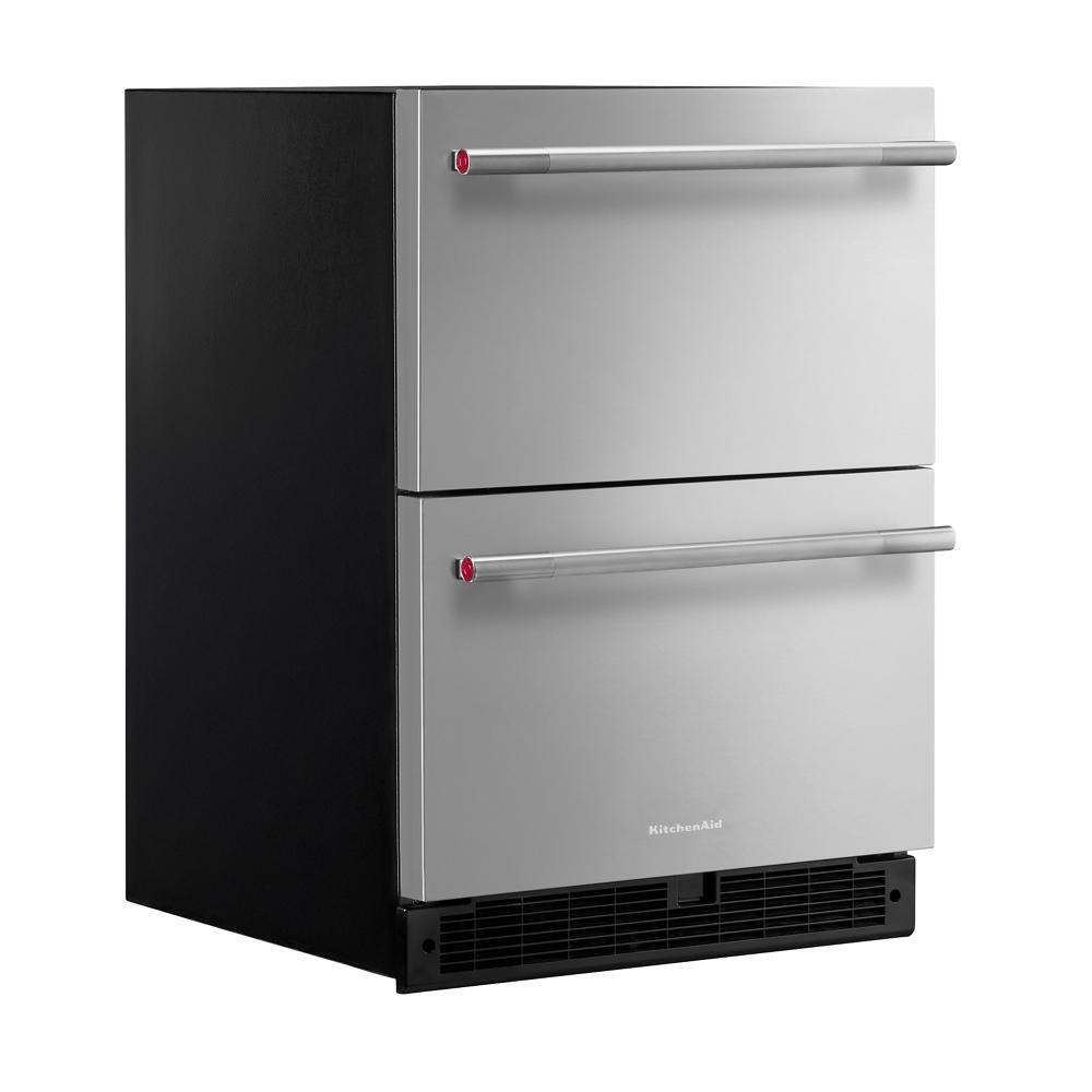 Kitchenaid KURT524SSB 24" Stainless Steel Undercounter Double-Drawer Refrigerator