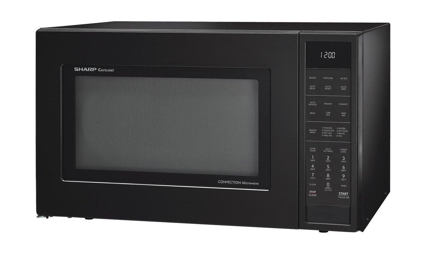 SMC1585KB Sharp 1.5 cu. ft. 900W Black Convection Countertop Microwave Oven