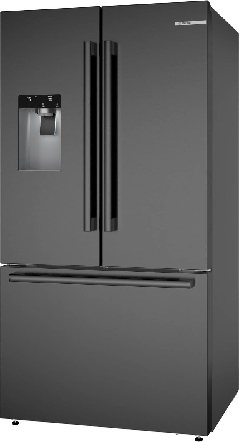 Bosch B36FD52SNB 500 Series, French Door Bottom freezer, multi door, 36'', Black inox-antifingerprint, Total No Frost