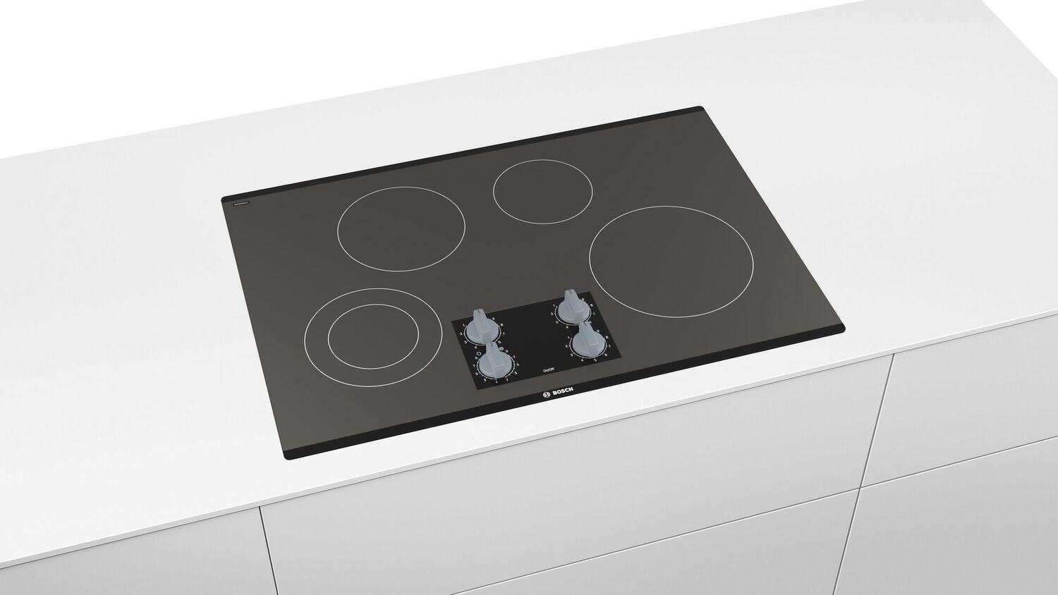 Bosch NEM5066UC 500 Series, 30" KNOB CNT, 4 ELEMENT, ELEC. C-TOP BLACK