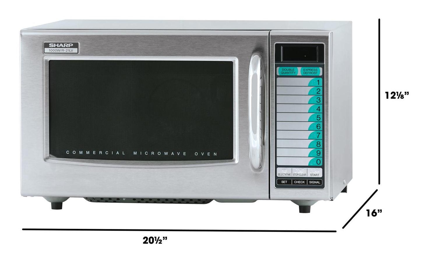 Sharp R21LVF Medium-Duty Commercial Microwave Oven with 1000 Watts