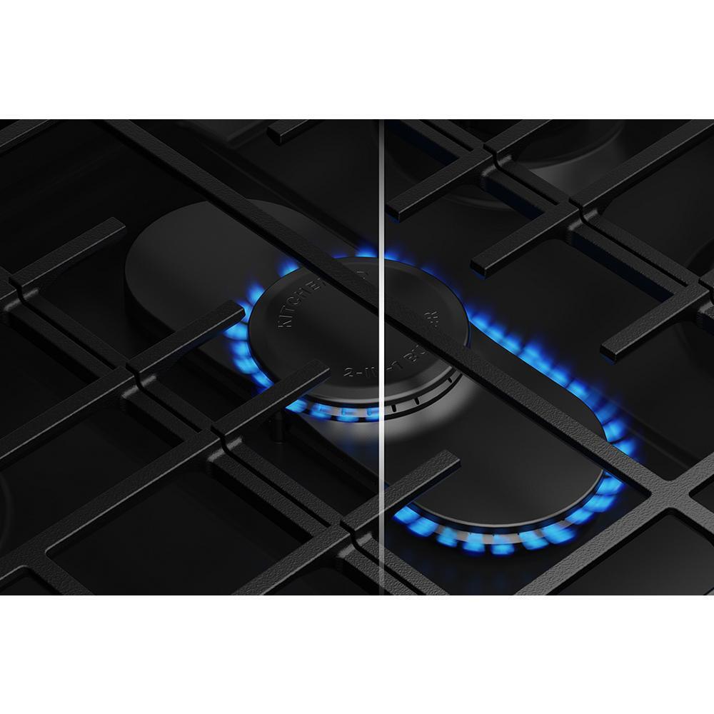 Kitchenaid KSGS530SJP 5.0 Cu. Ft. Smart Slide-in Gas Range with Convection Cooking Modes and 2-in-1 Burner