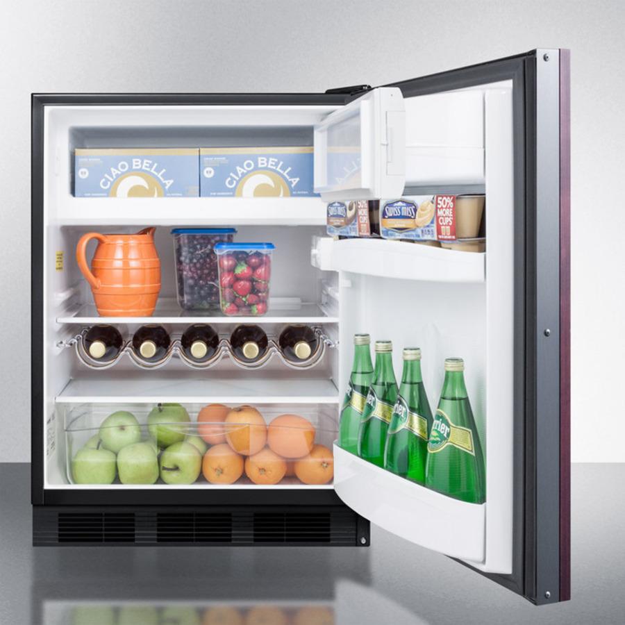 Summit CT663BKIFADA 24" Wide Refrigerator-freezer, ADA Compliant (panel Not Included)