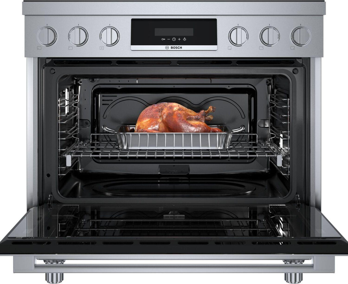 Bosch HIS8655U 800 Series, Induction freestanding range cooker, 36'', Stainless steel
