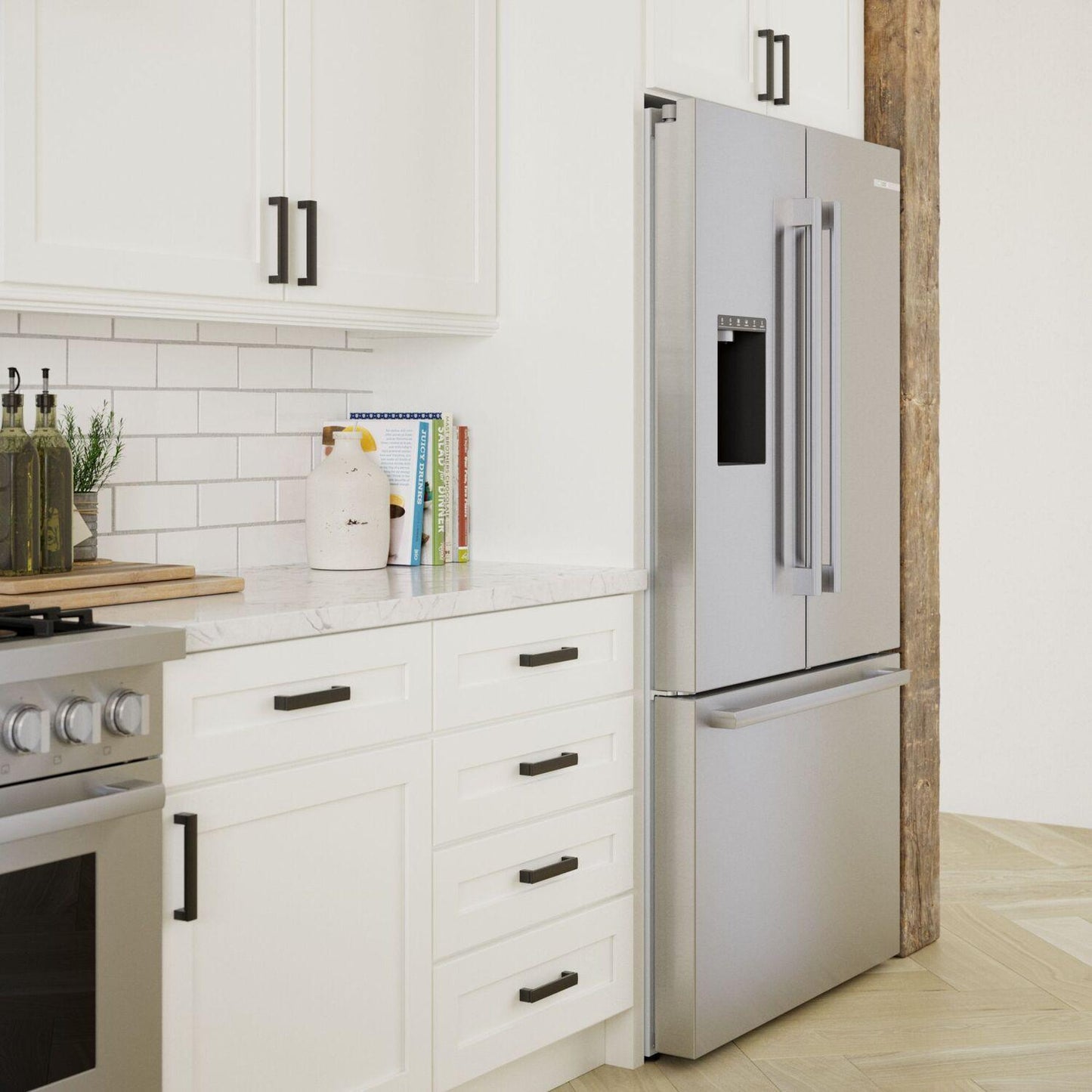 Bosch B36CD50SNS 500 Series French Door Bottom Mount Refrigerator 36" Stainless steel (with anti-fingerprint), Total No Frost