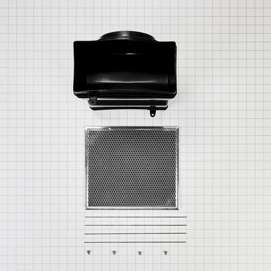 Kitchenaid W11430929 Range Island Hood Recirculation Kit - Silver (Includes Two Charcoal Filters, Four Clips, and One Deflector Damper)