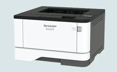 Sharp MXB427PW MX-B427PW Monochrome Wireless Printer Prints up to 42 pages per minute Maximum paper capacity of 900 sheets 600 x 600 dpi printing delivers clear images and text