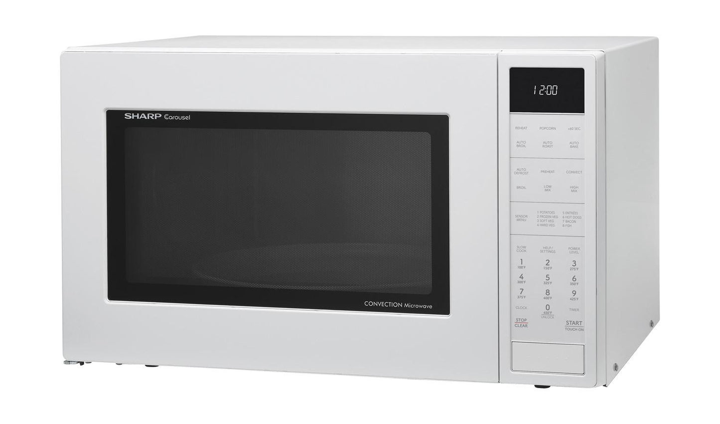 SMC1585KW Sharp 1.5 cu. ft. 900W White Convection Countertop Microwave Oven