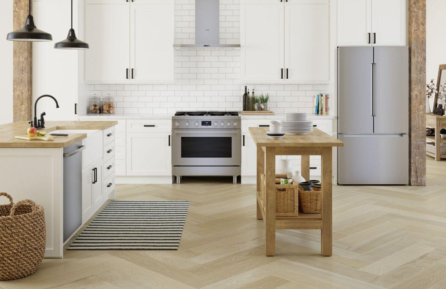 Bosch B36CT81ENS 800 Series, French Door Bottom freezer, multi door, 36'', Brushed steel (with anti-fingerprint), Total No Frost