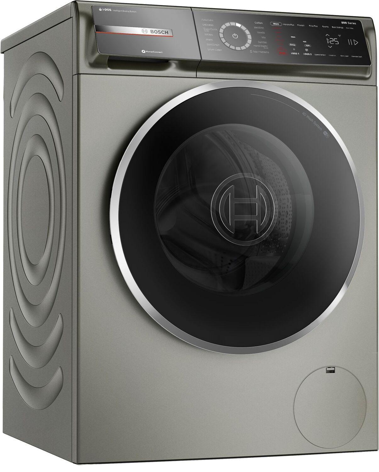 Bosch WGB246AXUC 800 Series, washing machine, frontloader fullsize, 1600 rpm, Silver inox