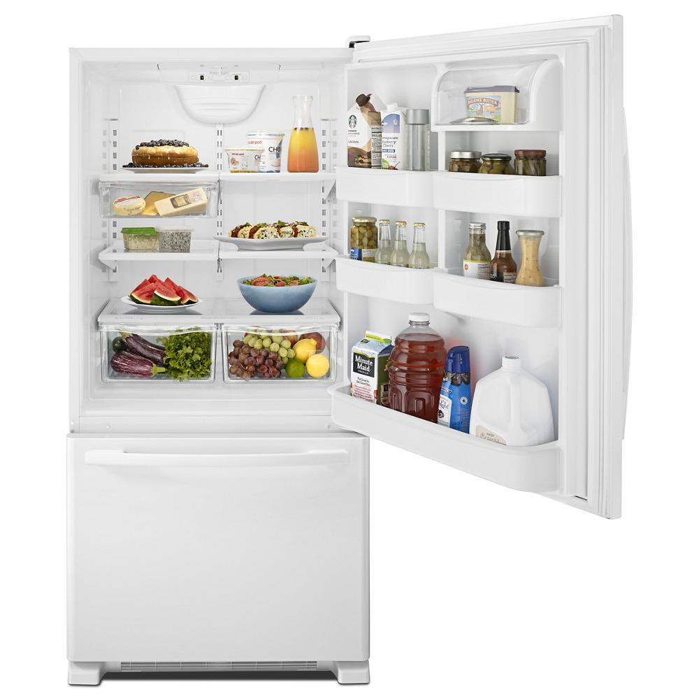 Amana 33-inch Wide Bottom-Freezer Refrigerator with EasyFreezer™ Pull-Out Drawer - 22 cu. ft. Capacity