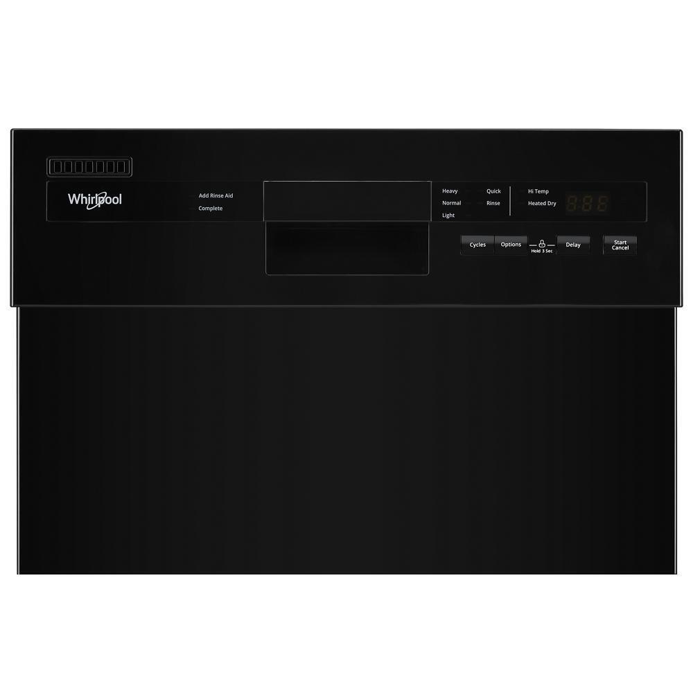 Whirlpool WDPS5118PB Small-Space Compact Dishwasher with Stainless Steel Tub