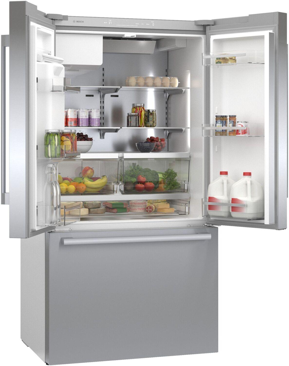 Bosch B36CD50SNS 500 Series French Door Bottom Mount Refrigerator 36" Stainless steel (with anti-fingerprint), Total No Frost