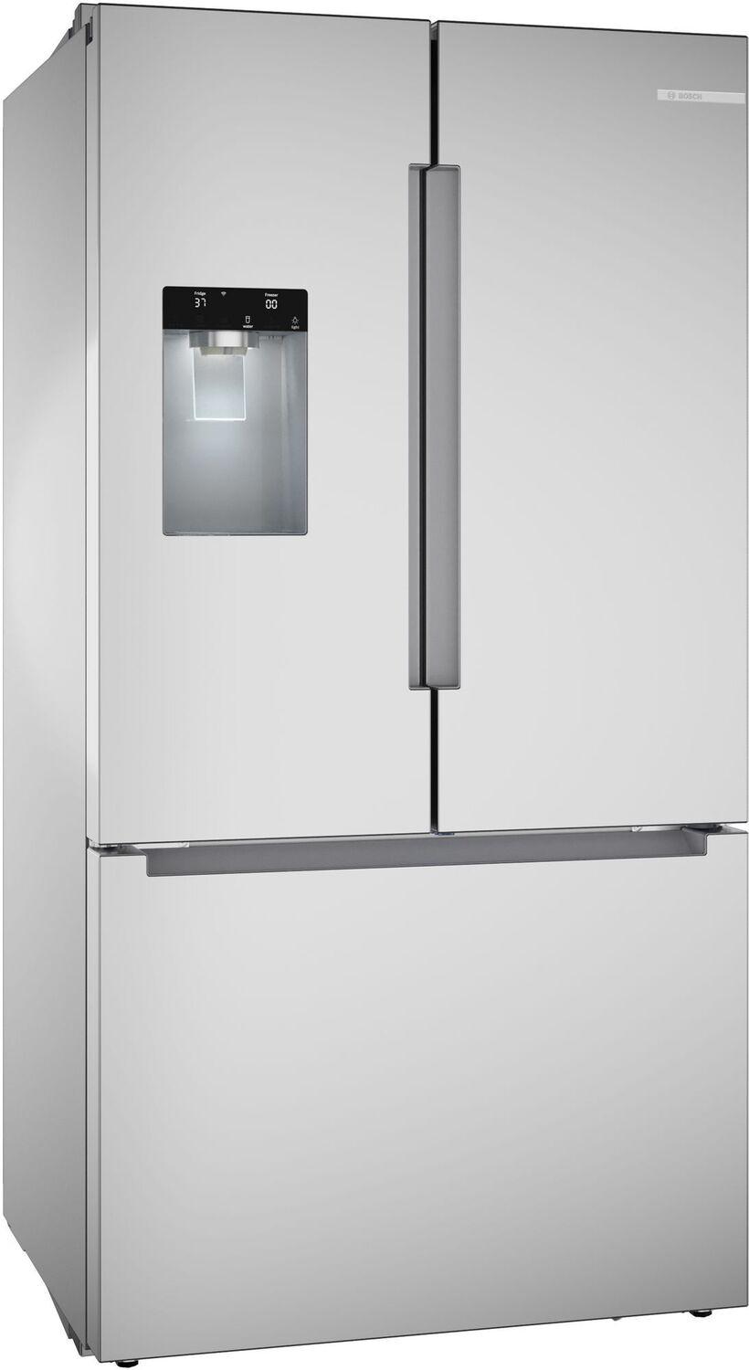 Bosch B36FD10ENS 100 Series, French Door Bottom freezer, multi door, 36'', Brushed steel (with anti-fingerprint), Total No Frost