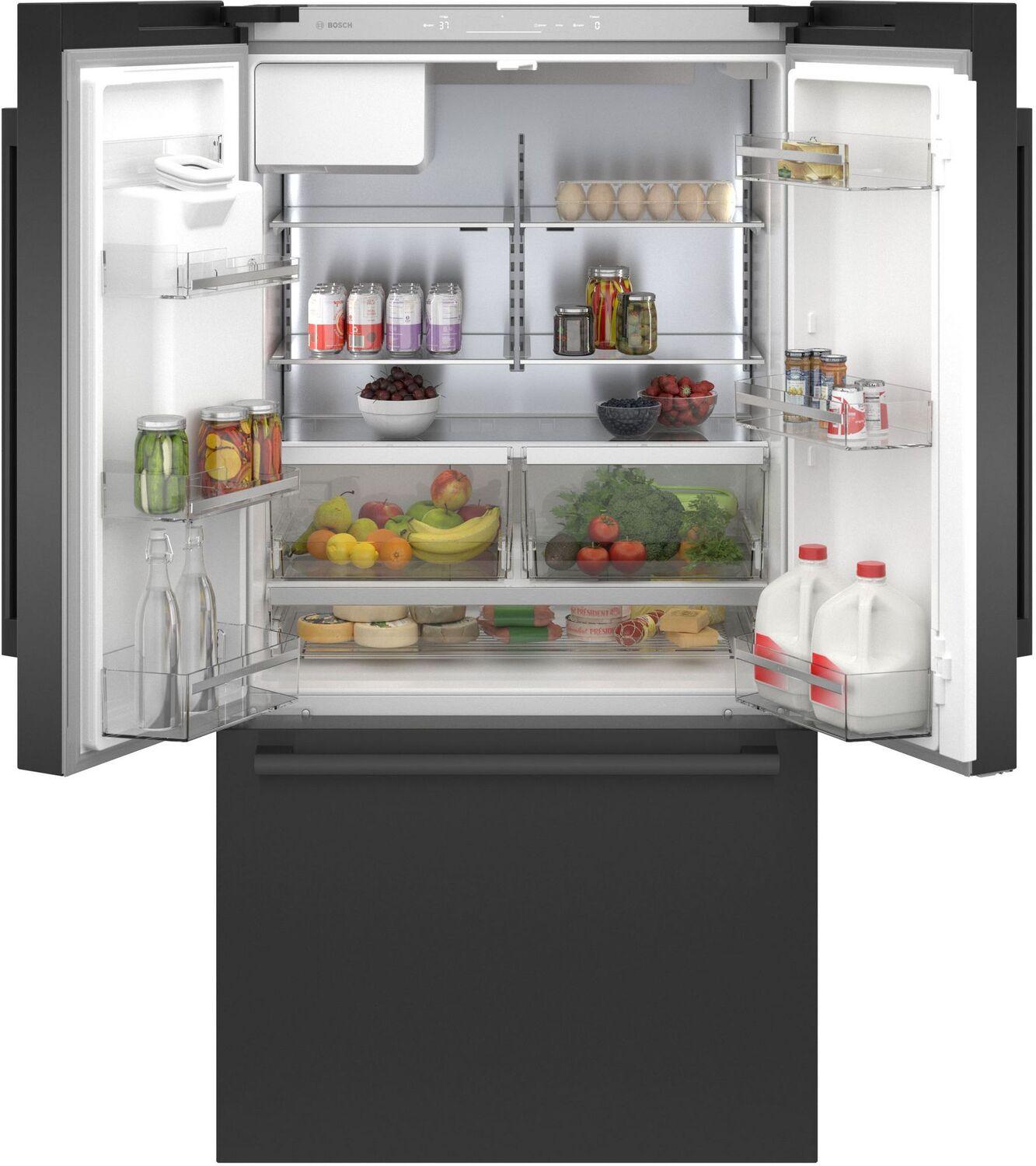 Bosch B36CD50SNB 500 Series French Door Bottom Mount Refrigerator 36" Black Stainless Steel, Total No Frost