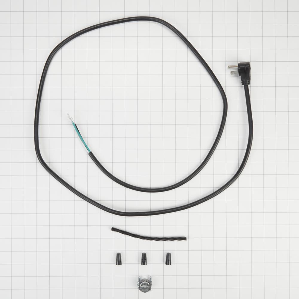 Whirlpool W10278923RP 6' Dishwasher Power Cord 3 Wire 15 Amp