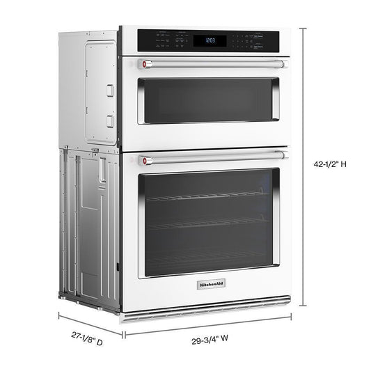 KOEC530PWH KitchenAid® 30" Combination Microwave Wall Ovens with Air Fry Mode.