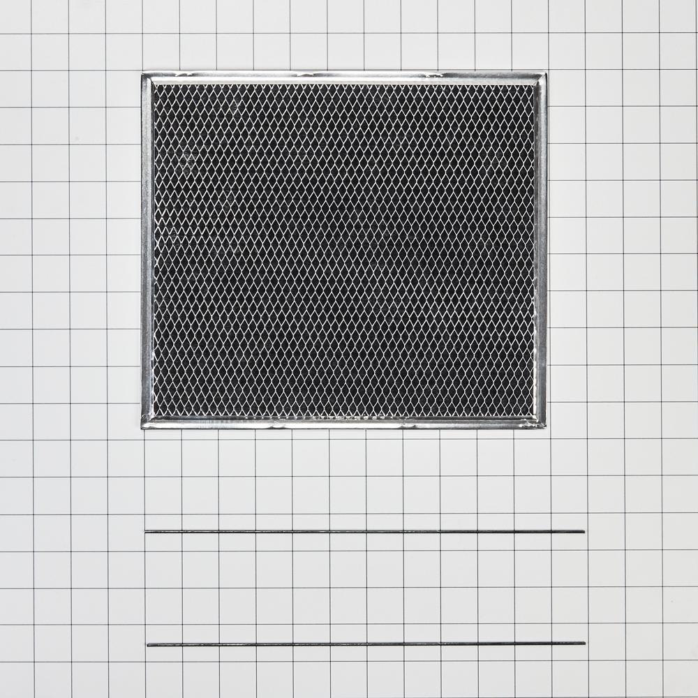Whirlpool W11446294 Range Hood Replacement Filter Kit (Includes One 9 5/8-IN X 10 5/16-IN Charcoal Filter and Two Metal Rods)