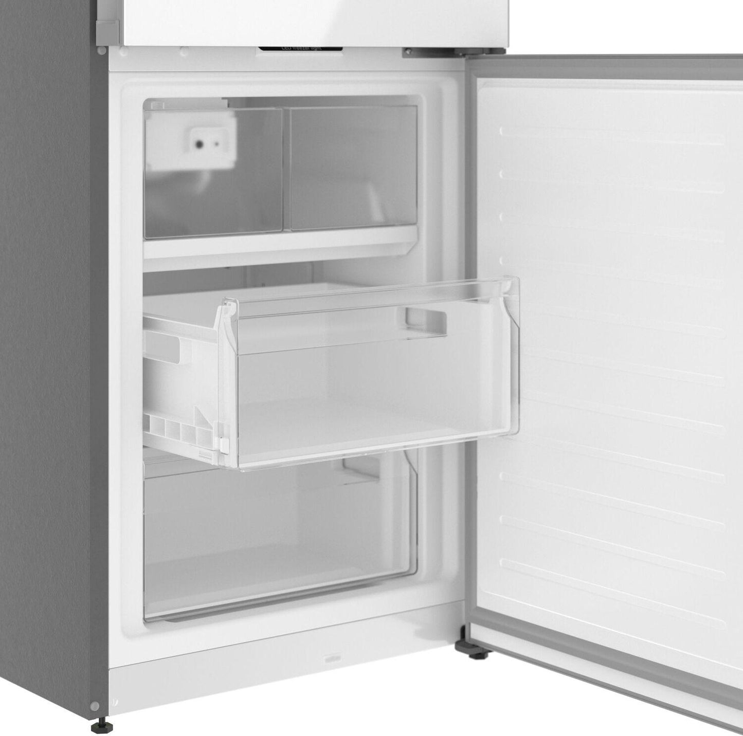 Bosch B24CB80ESW 800 Series, free-standing fridge-freezer with freezer at bottom, glass door, 24'', White, Total No Frost