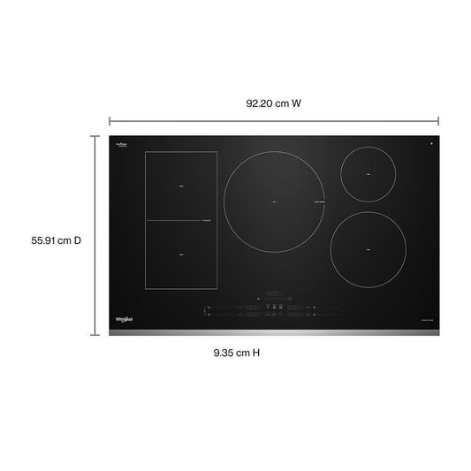 Whirlpool WCIT7536SS 36" Intelligent Induction Cooktop with Temp Cook™ Technology and WipeClean™ Coating
