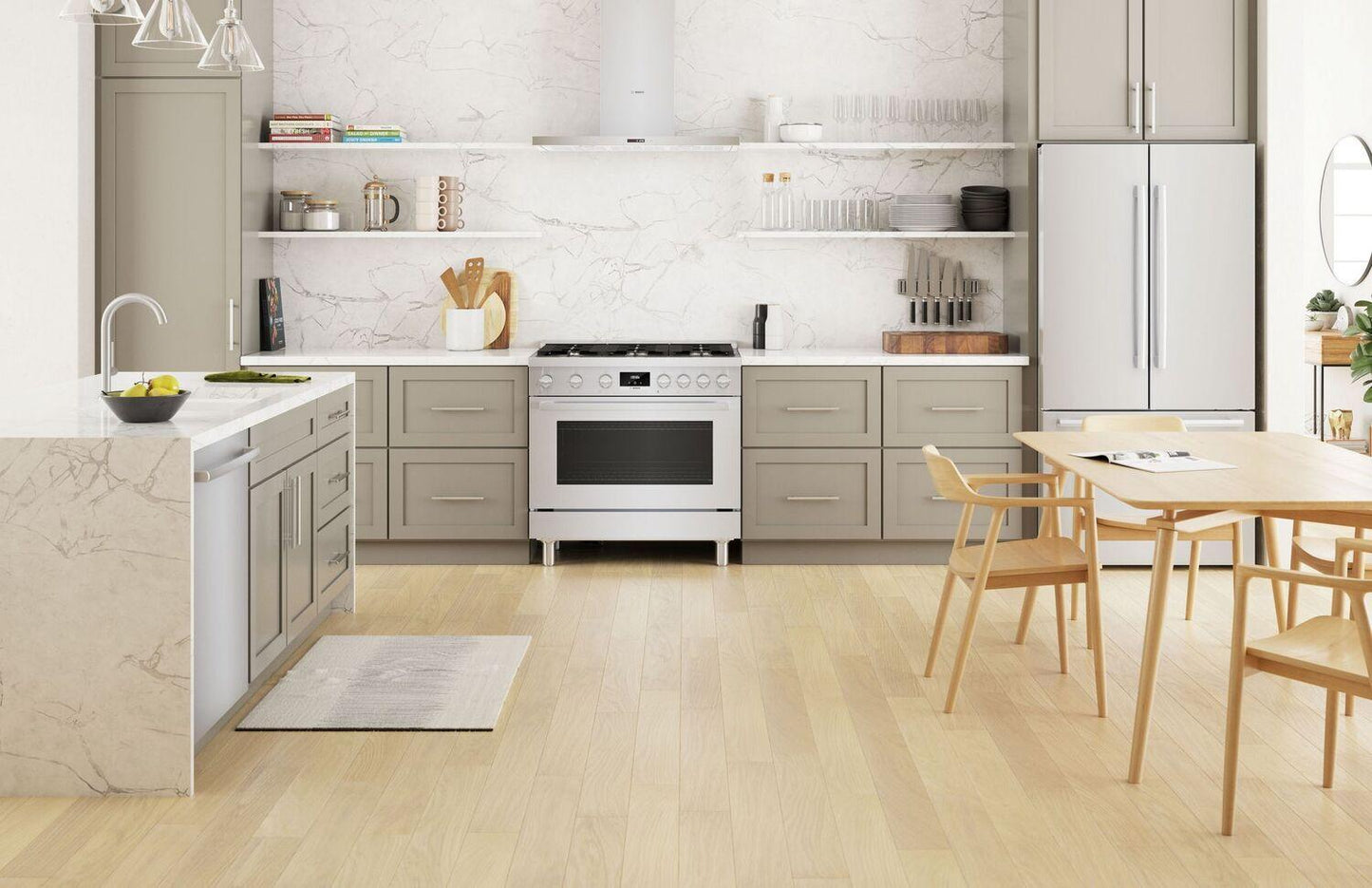 Bosch HGS8655UC 800 Series, Gas freestanding range, 36'', Stainless steel