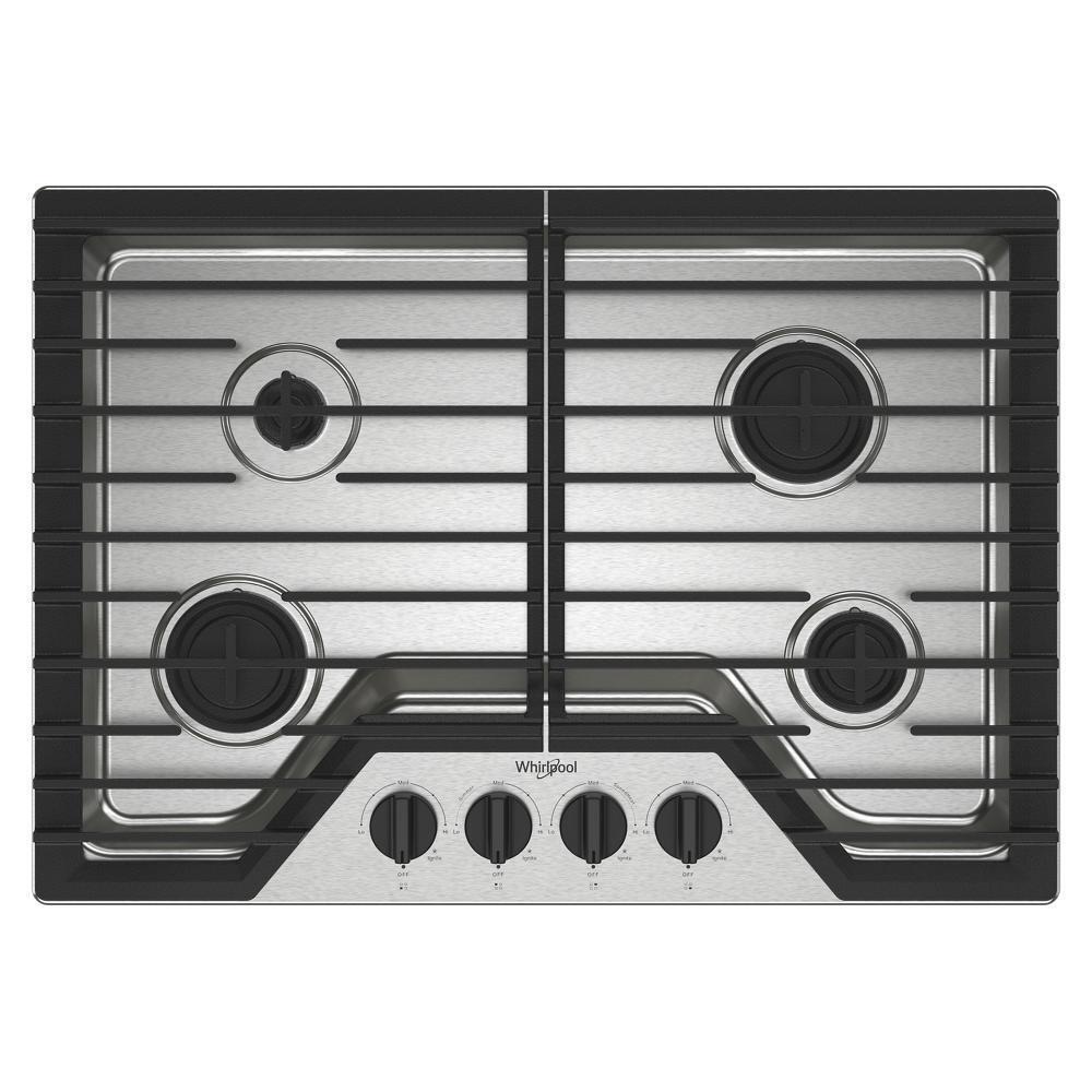 Whirlpool WCGK3030PS 30-inch Gas Cooktop with SpeedHeat™ Burners