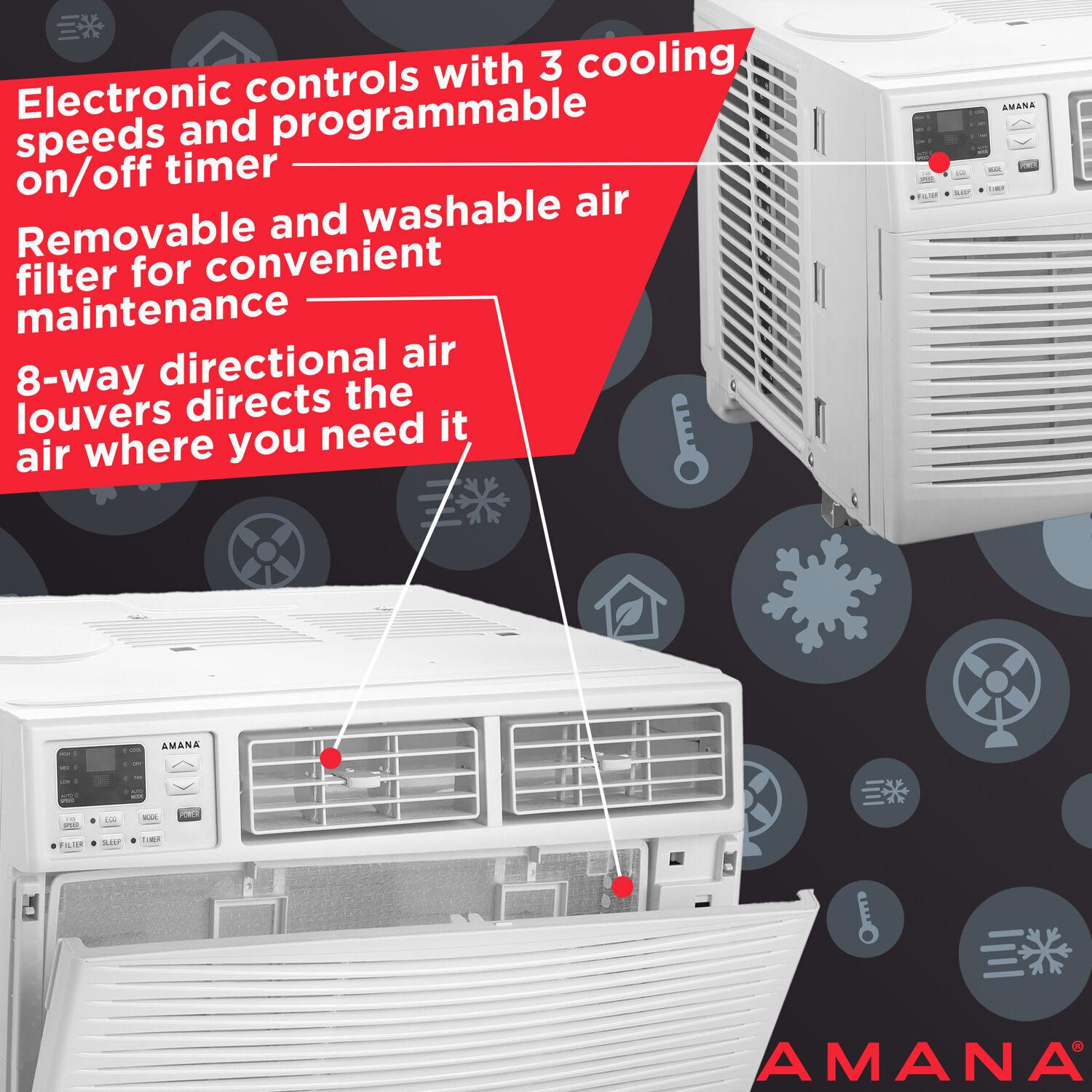6,000 BTU 115V Window-Mounted Air Conditioner with Remote Control
