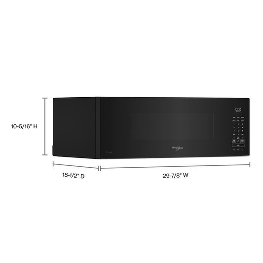 Whirlpool WMML5530RB 1.1 cu. ft. Smart Low Profile Microwave Hood Combination with 450 CRM 4-Speed Venting