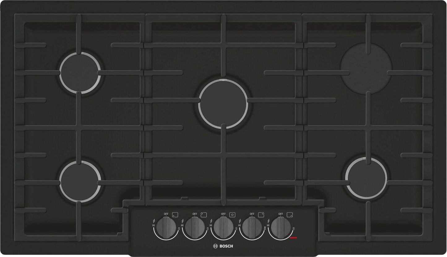 Bosch NGM8646UC 800 Series Gas Cooktop 36" Black