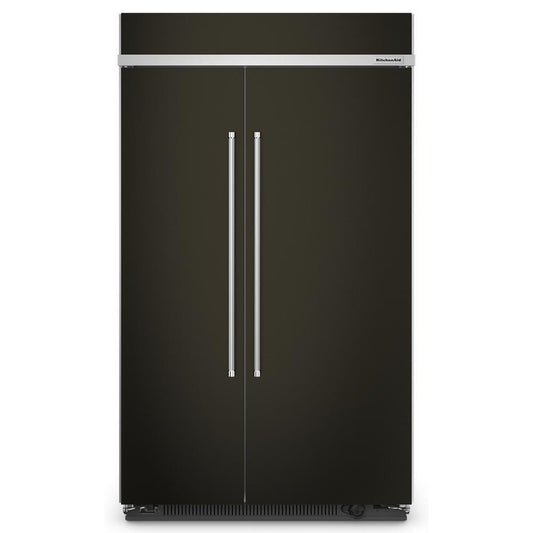 Kitchenaid KBSN708MBS 30 Cu. Ft. 48" Built-In Side-by-Side Refrigerator with PrintShield™ Finish