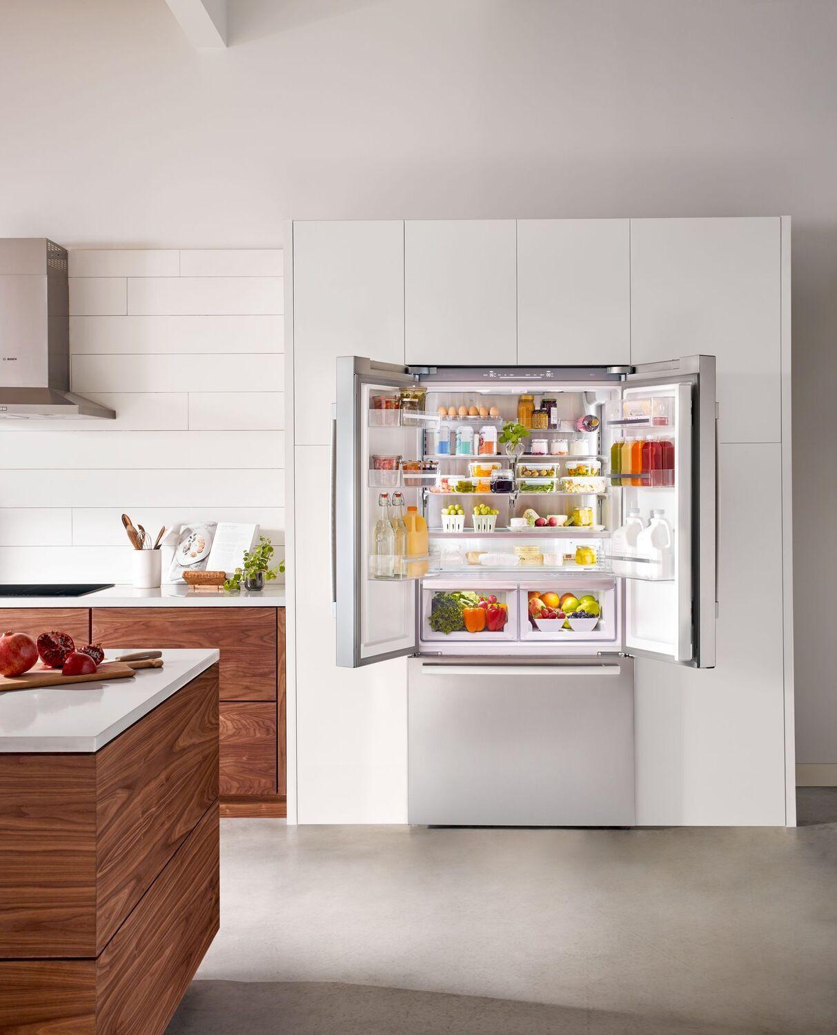 Bosch B36CT80SNS 800 Series, French Door Bottom freezer, multi door, 36'', Brushed steel (with anti-fingerprint)