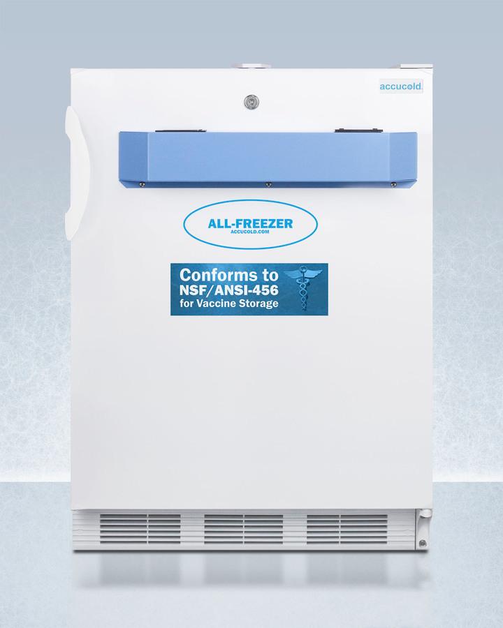 Summit VT65MLVAC456ADA 24" Wide Built-in All-freezer, Certified To Nsf/ansi 456 Standard for Vaccine Storage, ADA Compliant