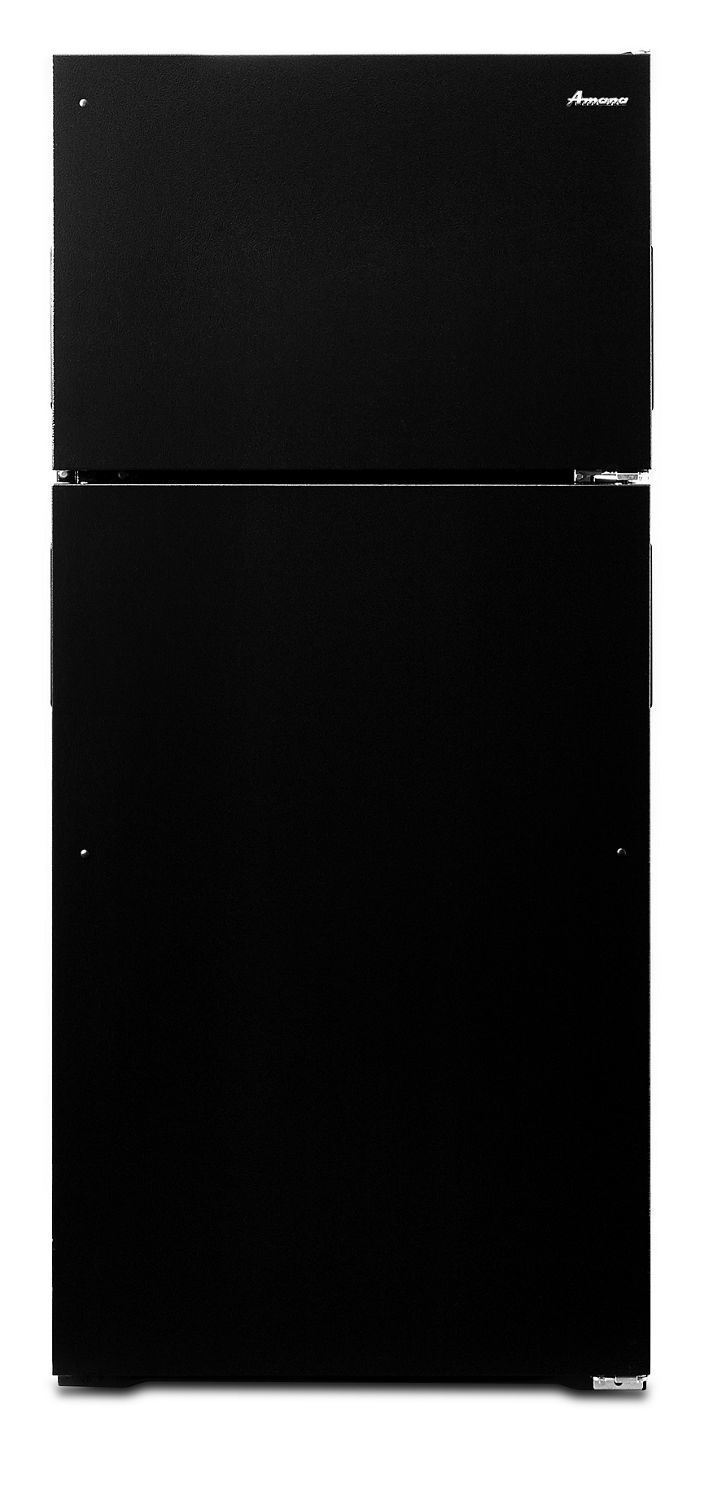 28-inch Top-Freezer Refrigerator with Gallon Door Storage Bins Black