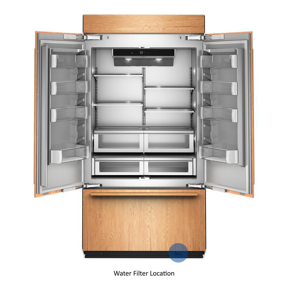 Kitchenaid KBFN542TPA 24.2 Cu. Ft. 42" Built-In Panel-Ready French Door Bottom Mount Refrigerator with Platinum Interior