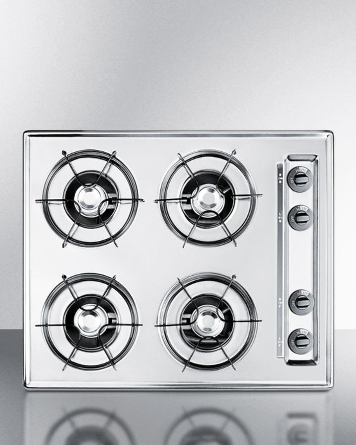 Summit ZNL03P 24" Wide 4-burner Gas Cooktop