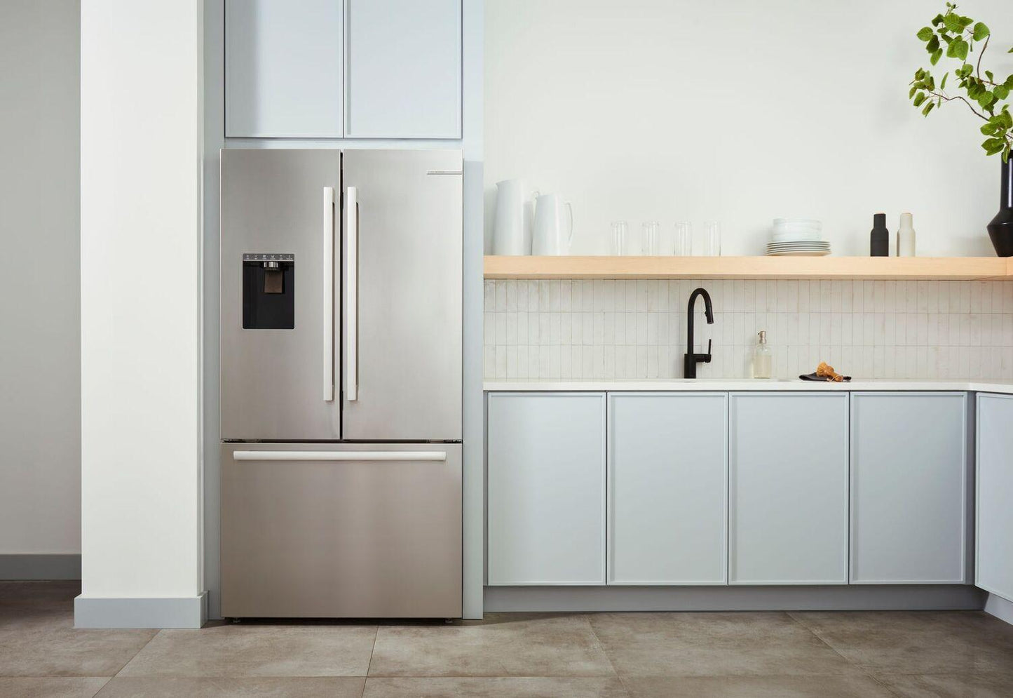 Bosch B36CD50SNS 500 Series French Door Bottom Mount Refrigerator 36" Stainless steel (with anti-fingerprint), Total No Frost