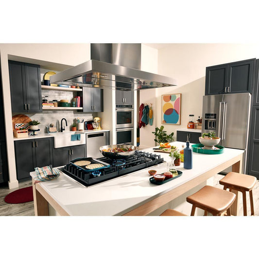 Kitchenaid KCGG530PBL 30" Gas-on-Glass Cooktop