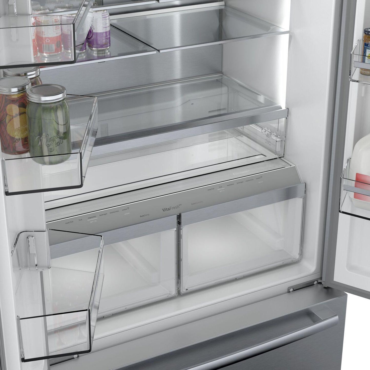 Bosch B36CT80SNS 800 Series, French Door Bottom freezer, multi door, 36'', Brushed steel (with anti-fingerprint)
