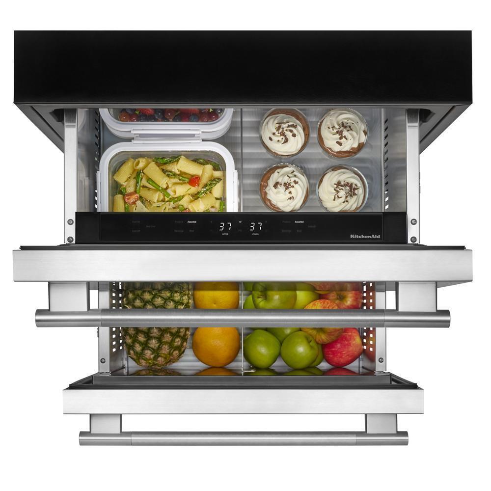 Kitchenaid KURT524SSB 24" Stainless Steel Undercounter Double-Drawer Refrigerator