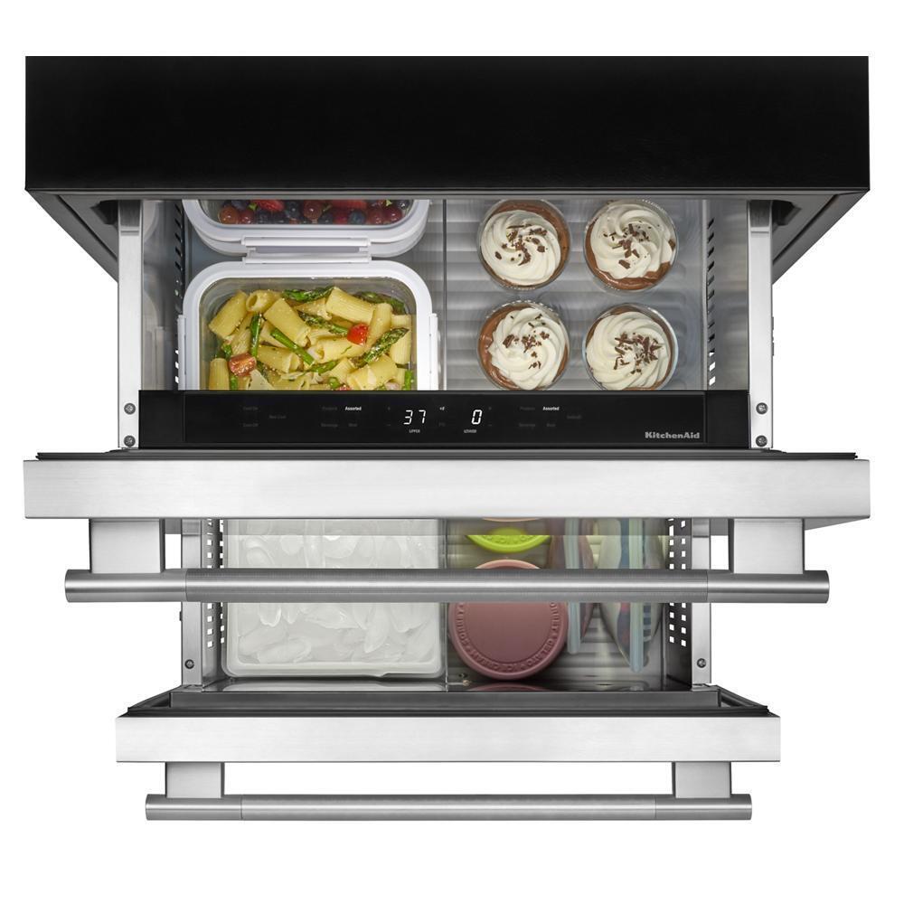 Kitchenaid KUCT524SSB 24" Stainless Steel Undercounter Double-Drawer Refrigerator/Freezer