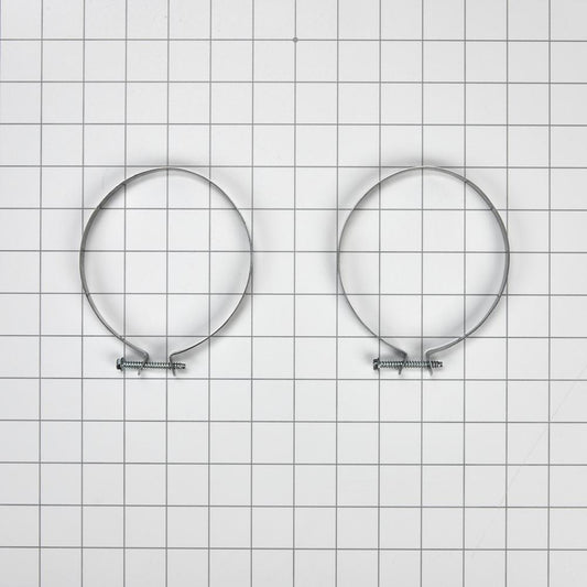 Whirlpool 4396008RP 4" Stainless Steel Dryer Vent Hose Clamps with Phillips/hex head screw - 2 pack