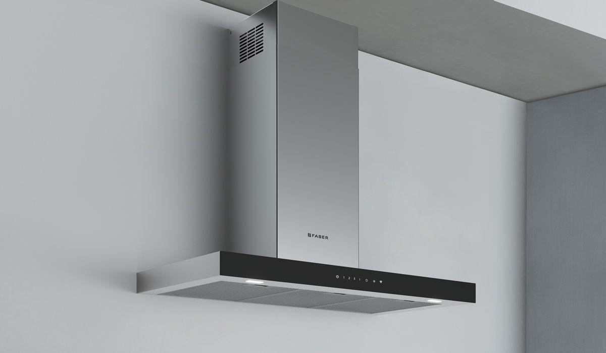 Faber 36" T-shape chimney wall hood with Variable Air Management