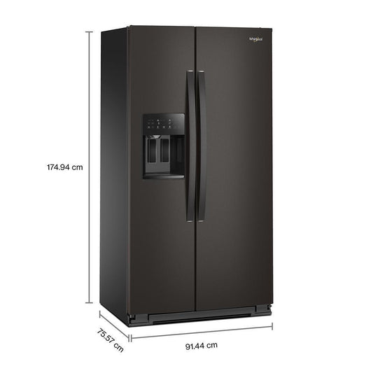 Whirlpool WRSC5536RV 36-inch Counter Depth Side-by-Side Refrigerator with TruCool™ System
