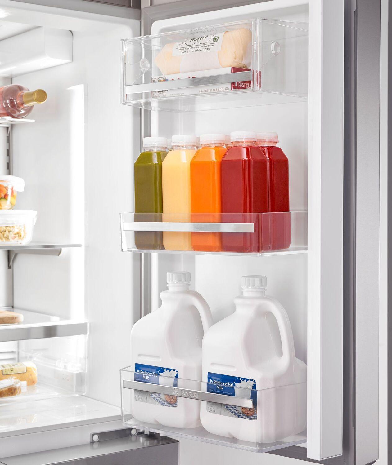 Bosch B36CT80SNS 800 Series, French Door Bottom freezer, multi door, 36'', Brushed steel (with anti-fingerprint)
