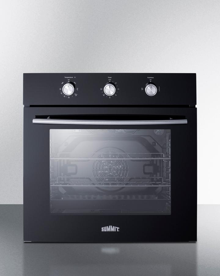 Summit SGW241BK 24" Wide Gas Wall Oven