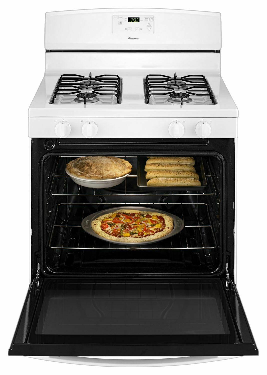 30-inch Gas Range with Easy Touch Electronic Controls - White