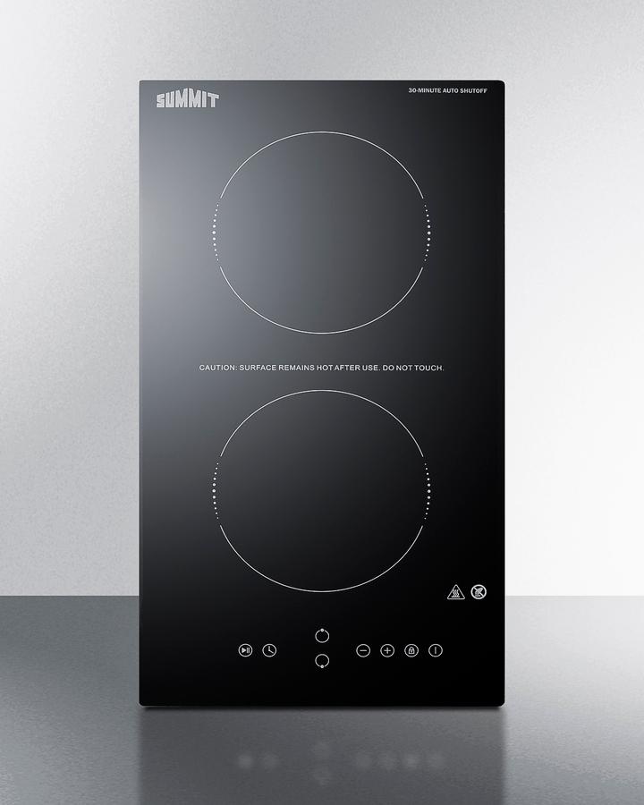 Summit CRH2BT30115 12" Wide 115v 2-burner Radiant Cooktop With Safety Shutoff