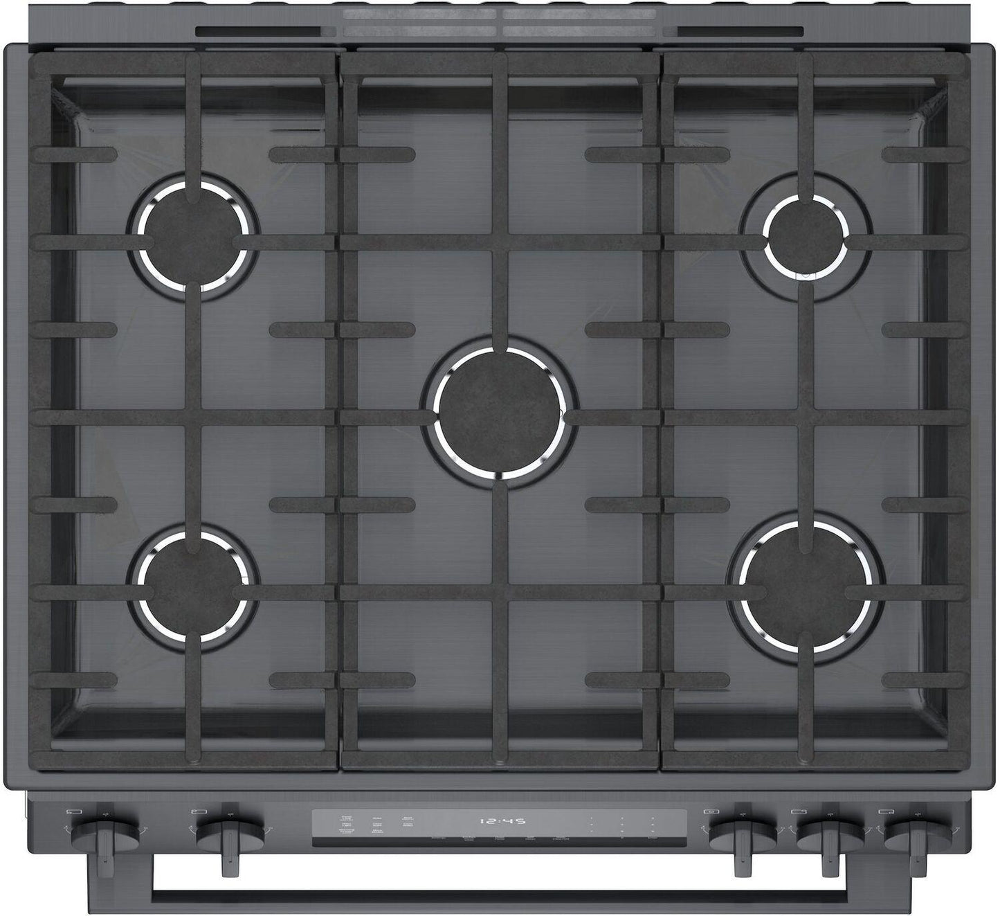 Bosch HGI8046UC 800 Series, Gas slide-in range, 30'', Black stainless steel