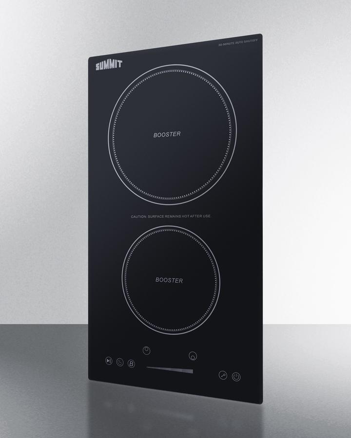 Summit SINCH230V2B 12" Wide 208-240v 2-zone Induction Cooktop With Safety Shutoff